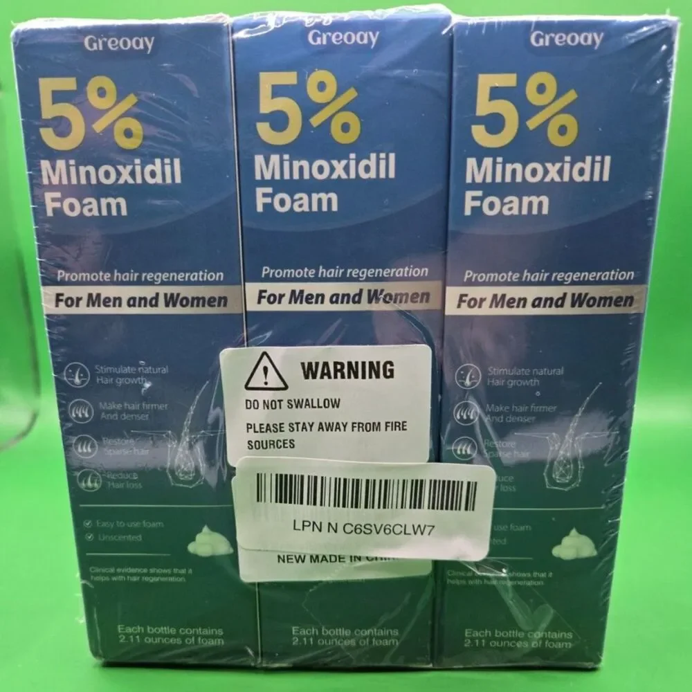 Sealed 3-Pack 5% Minoxidil Foam